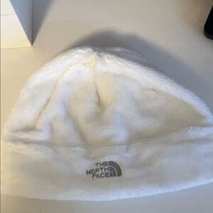 The North Face White Fuzzy Winter Hat